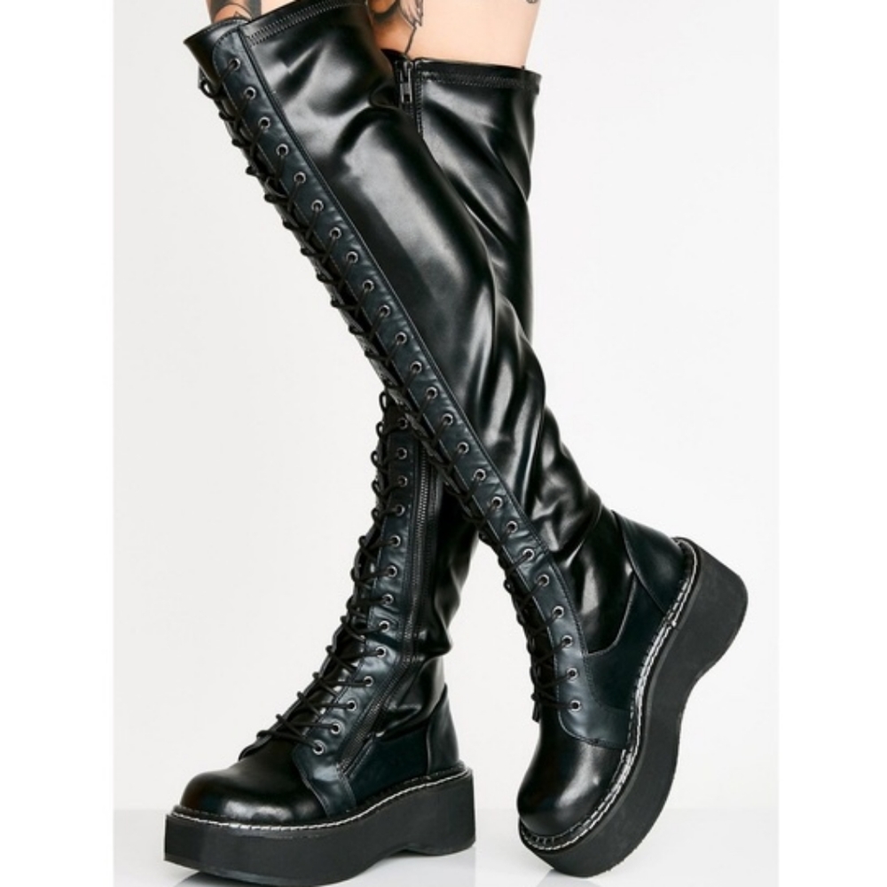 Demonia Emily 375 Thigh High Boot